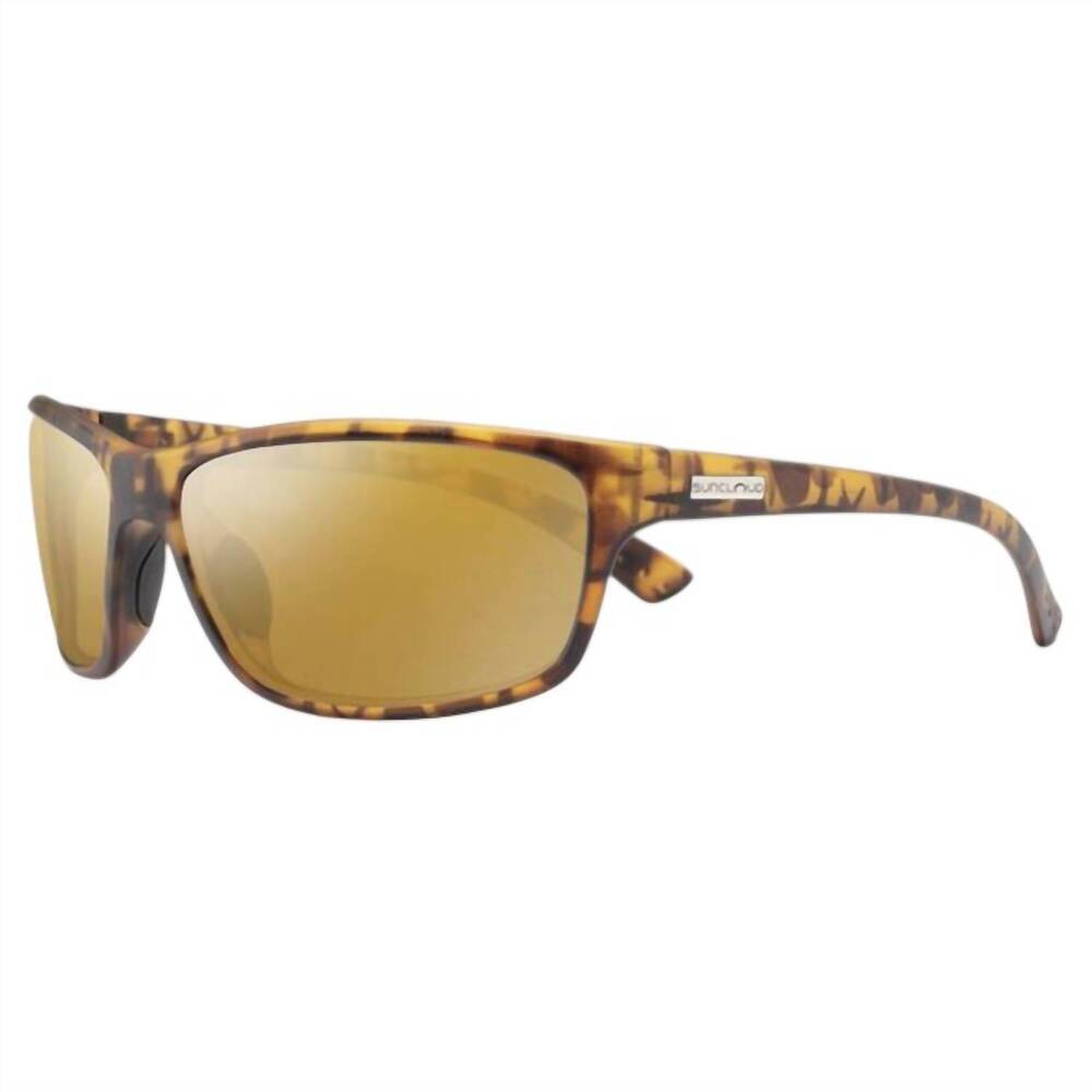 NEW SUNCLOUD men's sentry polarized sunglasses in matte tortoise sienna mirror
